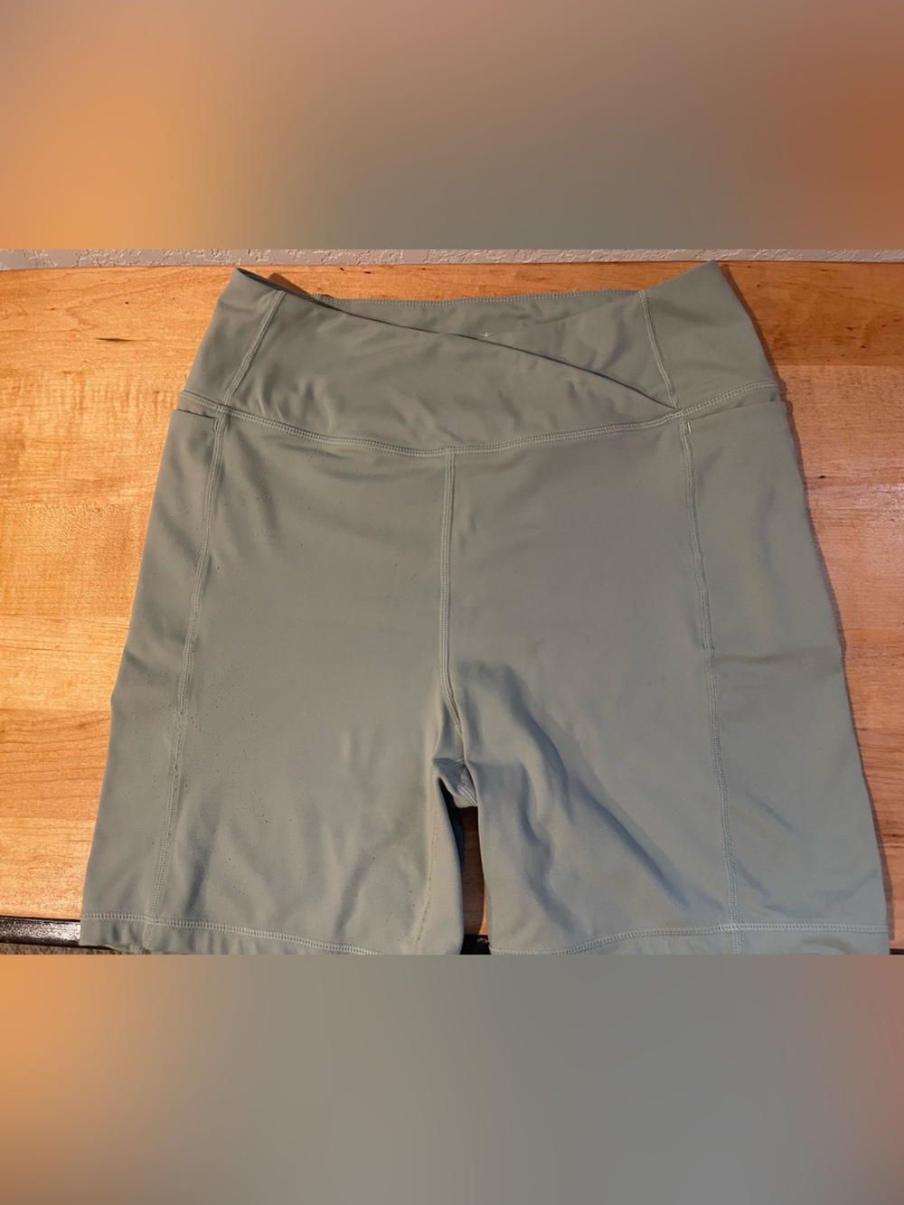 Danskin High-Rise Bike Shorts in Sage Green